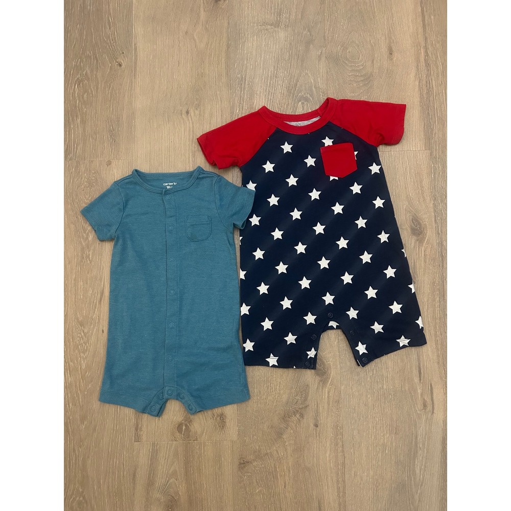 Bundle of 2 Baby Boys Rompers Soze 18M 4th of July USA